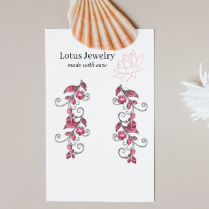 Visita Tarjeta de visualización de joyas con logotipo de