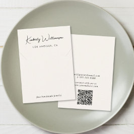 Visita Tarjeta de visualización de joyas de crema de coll