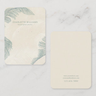 Visita Tarjeta de visualización de joyas de hojas de palm