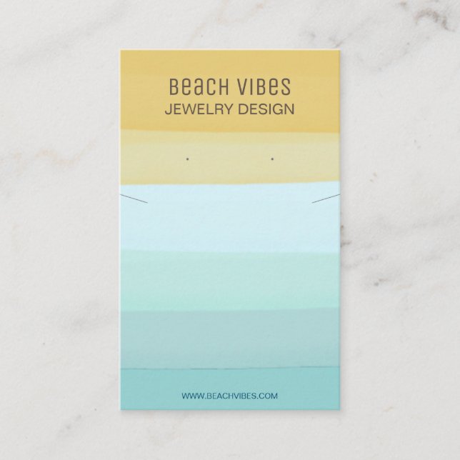 Visita Tarjeta de visualización de joyas de la playa de v (Anverso)