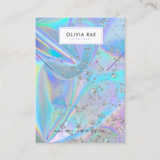 Visita Tarjeta de visualización de joyas de moda holográf (Anverso)