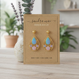 Visita Tarjeta de visualización de joyas de papel de Kraf