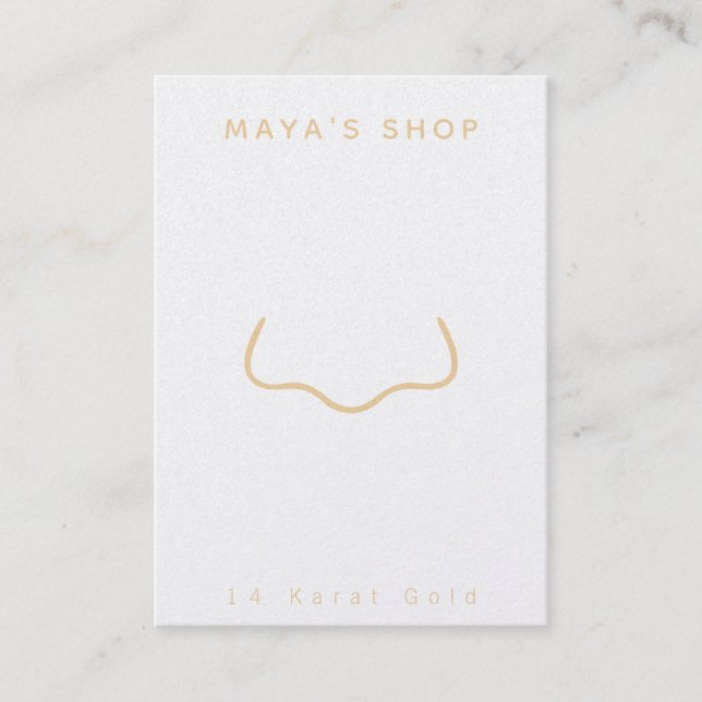 Visita Tarjeta de visualización de joyas de Piercing Nose (Anverso)