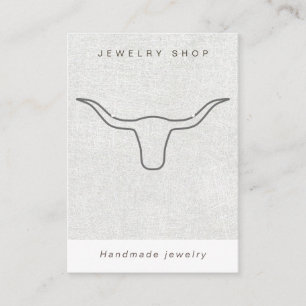 Visita Tarjeta de visualización de joyas gris longhorn