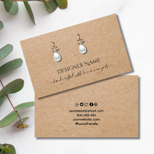 Visita Tarjeta de visualización de joyas Kraft Classic y