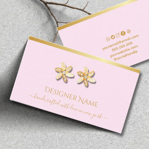 Visita Tarjeta de visualización de joyas rosa Gold Classi