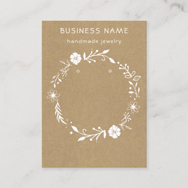 Visita Tarjeta de visualización de Kraft de largo recorri (Anverso)