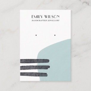 VISITA TARJETA DE VISUALIZACIÓN DE LA FORMA AZUL ABSTRAC