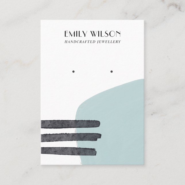 VISITA TARJETA DE VISUALIZACIÓN DE LA FORMA AZUL ABSTRACT (Anverso)