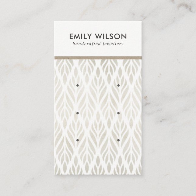 VISITA TARJETA DE VISUALIZACIÓN DE LA PANTALLA DE LA BLAN (Anverso)