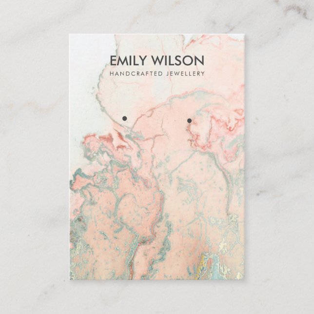 VISITA TARJETA DE VISUALIZACIÓN DE MÁRMOL DE AGUA VERDE D (Anverso)