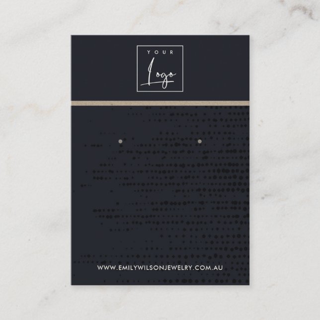 VISITA TARJETA DE VISUALIZACIÓN DE PUNTOS DE BLANCO NEGRO (Anverso)