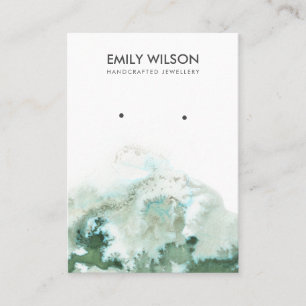 Visita Tarjeta de visualización de remate de plata verde