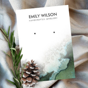 Visita Tarjeta de visualización de remate de plata verde