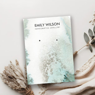 Visita Tarjeta de visualización de remate de plata verde