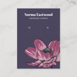 Visita Tarjeta de visualización de reposo de flores morad