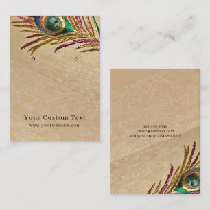 Visita Tarjeta de visualización de reposo ・ Pluma de pavo