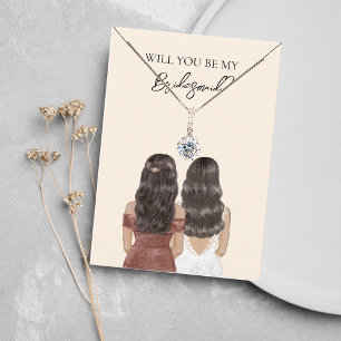 Visita Tarjeta de visualización del collar de la novia bo