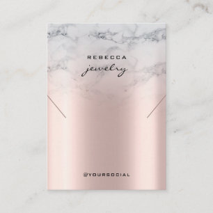 Visita Tarjeta de visualización del collar de oro Rosa d