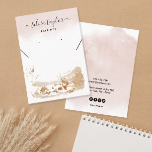 Visita tarjeta de visualización del collar de verano de o