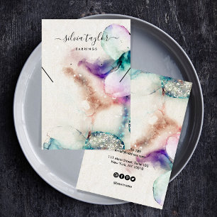 Visita tarjeta de visualización del collar de verano de o