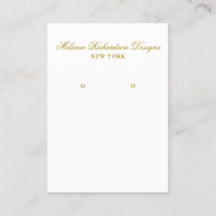 Visita Tarjeta de visualización elegante de guiones dorad