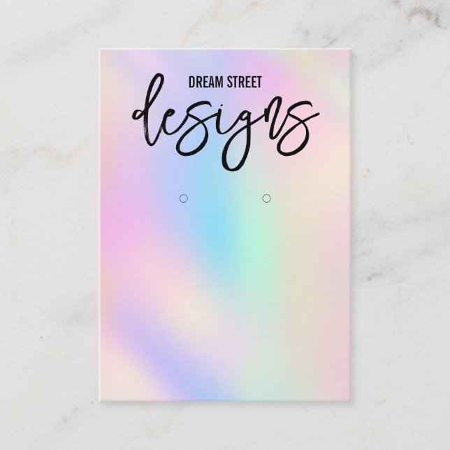Visita Tarjeta de visualización Holo Trendy Earring (Anverso)