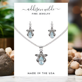 Visita Tarjeta de visualización minimalista de collar de 