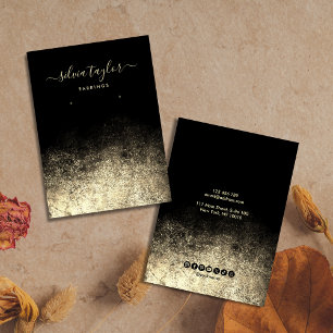 Visita Tarjeta de visualización moderna Calligraphy Gold 