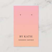 Tarjeta de visualización Ombre Naranja Rosado Vera