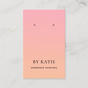 Visita Tarjeta de visualización Ombre Naranja Rosado Vera