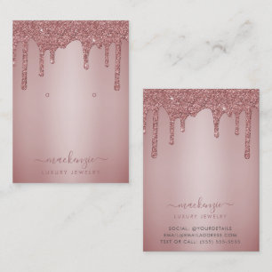 Visita Tarjeta de visualización para joyas Rosa Gold Purp