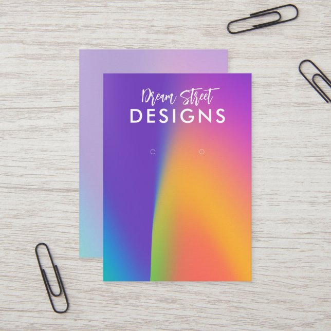 Visita Tarjeta de visualización Purple Earring (Anverso/Reverso In Situ)