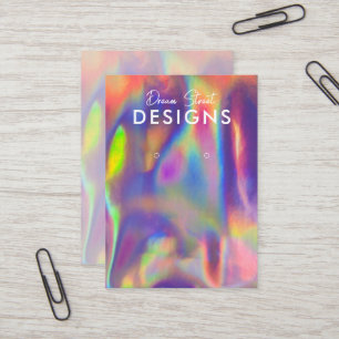 Visita Tarjeta de visualización Purple Red Blue Faux Holo
