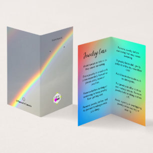 Visita Tarjeta de visualización Rainbow Earl con su logot