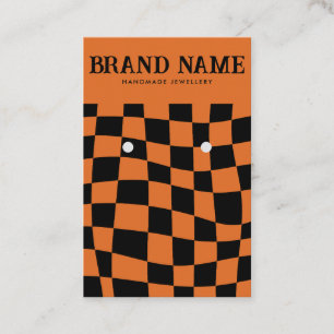 Visita Tarjeta de visualización Retro Bold Earrings Naran