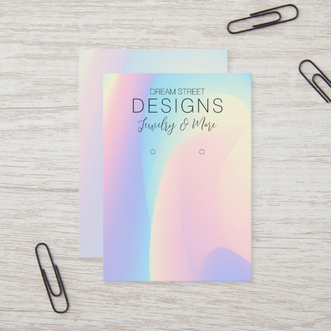Visita Tarjeta de visualización rosa azul del arco iris (Anverso/Reverso In Situ)