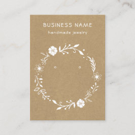 Visita Tarjeta de visualización Rústica Floral Wreath Kra