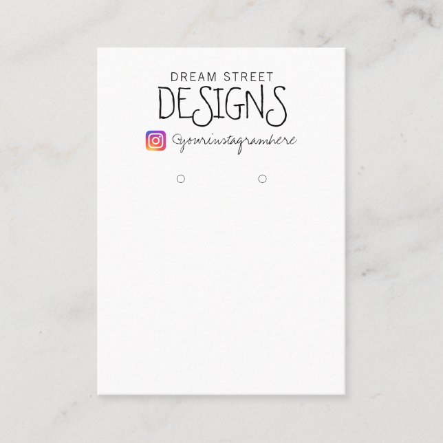 Visita Tarjeta de visualización simple de anclaje en Inst (Anverso)