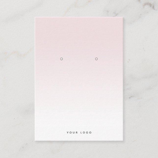 Visita Tarjeta de visualización simple de degradado blanc (Anverso)