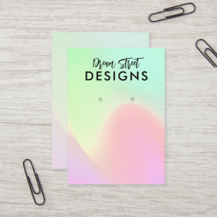 Visita Tarjeta de visualización verde rosa