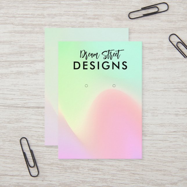 Visita Tarjeta de visualización verde rosa (Anverso/Reverso In Situ)