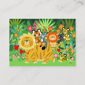 Visita Tarjeta del dibujo animado Liger y de los amigos