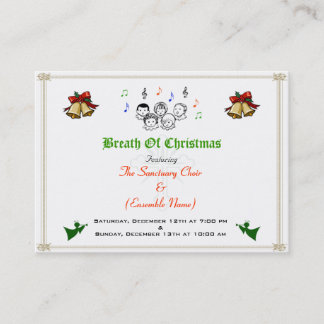 Visita Tarjeta del evento de Navidad