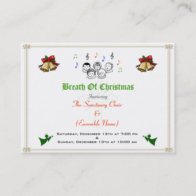 Visita Tarjeta del evento de Navidad (Anverso)