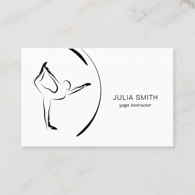 Visita Tarjeta del instructor de la yoga con dos (Anverso)