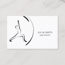 Visita Tarjeta del instructor de la yoga con dos
