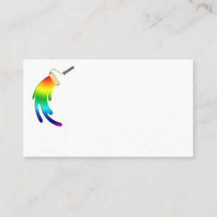 Visita Tarjeta del logotipo de la brocha del arco iris