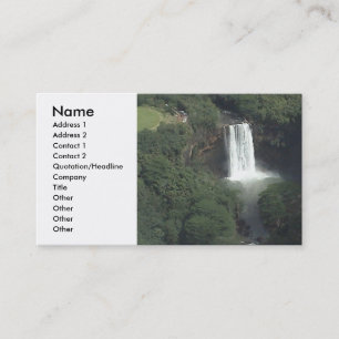Visita Tarjeta del perfil de la cascada