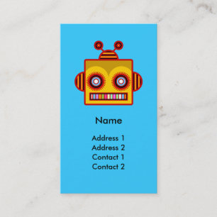 Visita Tarjeta del perfil de la diversión del robot de l